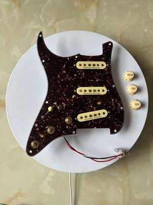 Left Handed SSS Guitar Pickguard Set Seymour SSL1 Pickups CTS Brass Multi Switch
