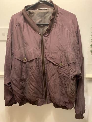 ジャケット・アウター 90s silk rave bomber jacket blouson UnisexBomber Jacket Silk 90s Vintage Pocket XXL Unisex