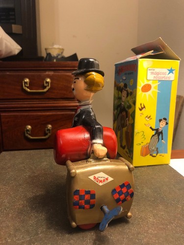 Juguetes Roman Spain CHARLIE CHAPLIN Character Wind-Up Plastic Figure MIB`60 TOP
