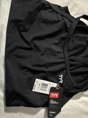 $69.99 Tyr Sz 38 Women's Black Diamondback One Piece Swimsuit Swimming Bathing