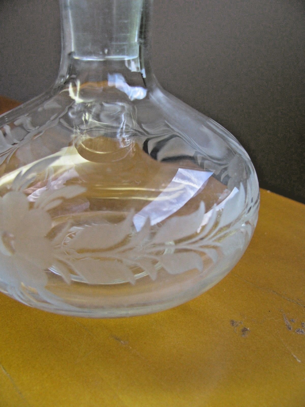 ANTIQUE ABP SIGNED HAWKES CUT Engraved GLASS PERFUME COLOGNE BOTTLE