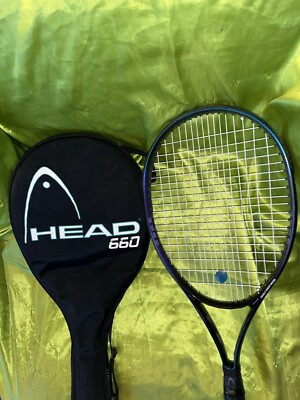 HEAD 660 Atlantis Tennis Racket With Case 4.5  Grip Austria Purple Black Green
