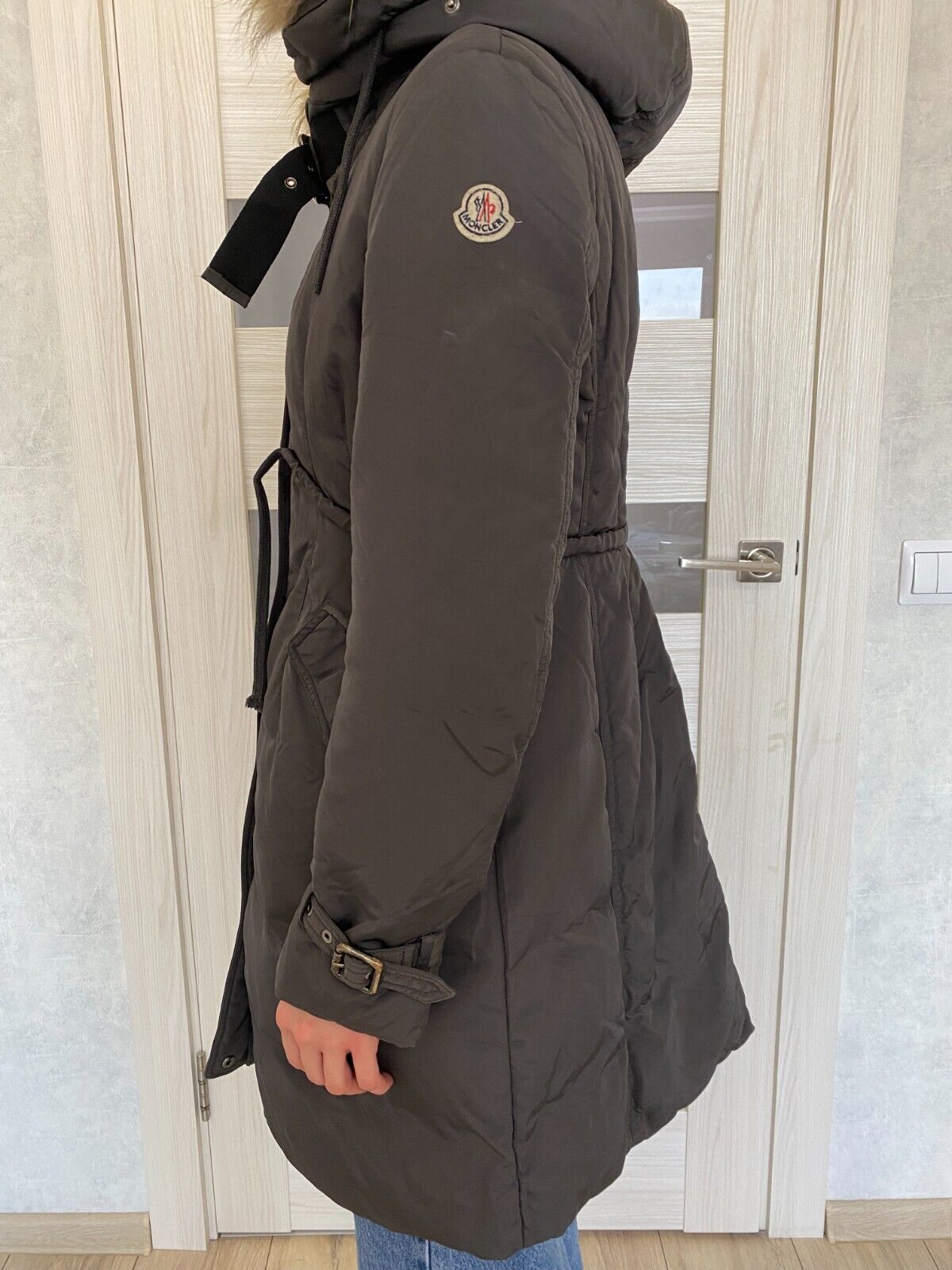 Auth MONCLER PHALANGERE Down Puffer Fur Hooded Jacket Parka Auth MONCLER PHALANGERE Down Puffer Fur Hooded Jacket Parka