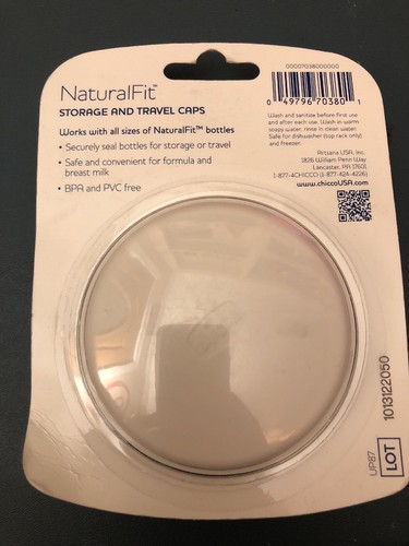 Chicco Natural Fit 2 pack Storage & Travel Caps Fits all NaturalFit Bottles