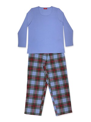 

FAMILY PJs Синяя с длинным рукавом Прямые штанины, Синий