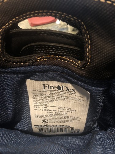 Fire-Dex FDXL100 Red/Black leather Structural fire fighting boot, Size 13 M