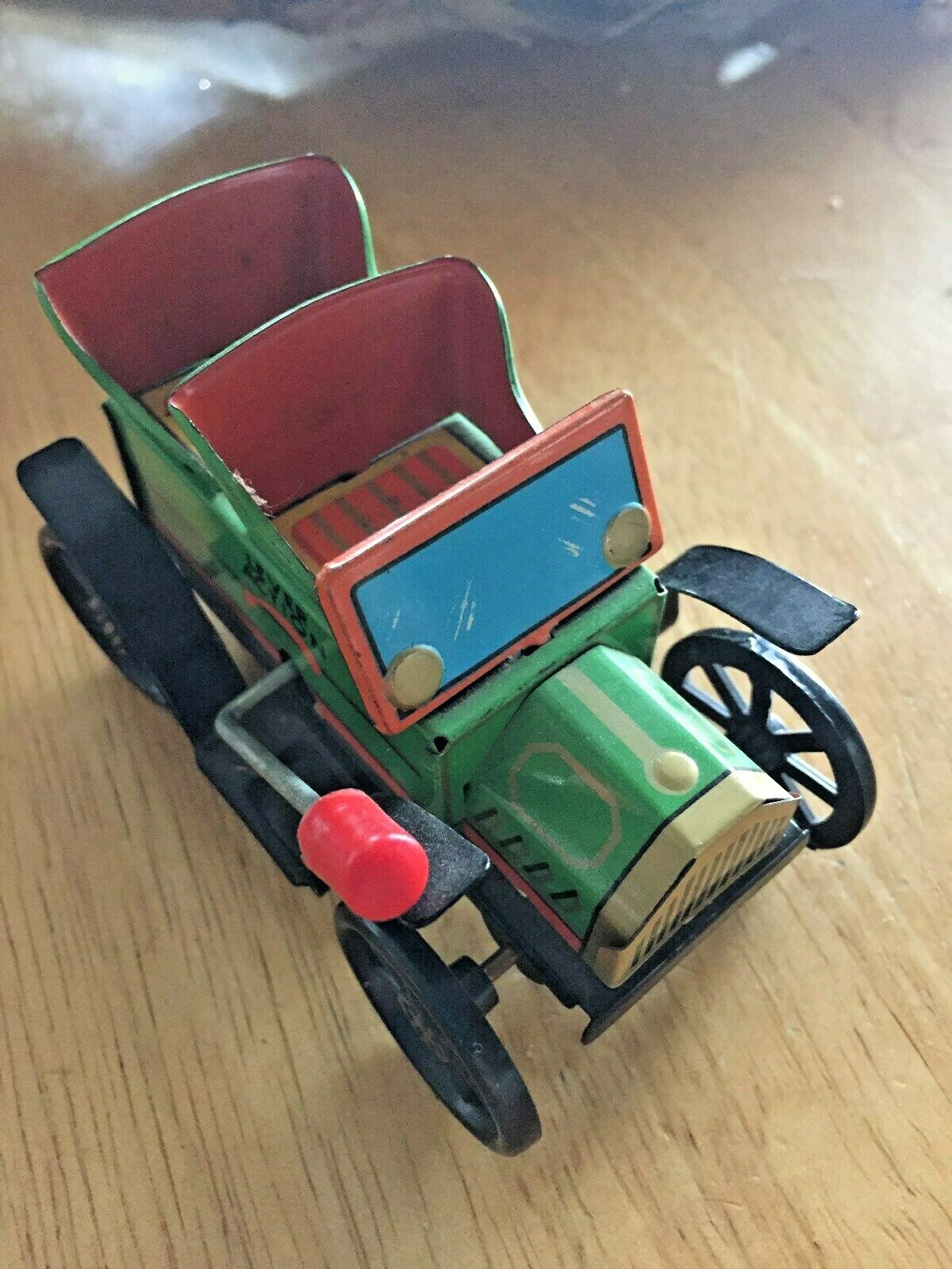 VINTAGE SHACKMAN LEVER ACTION TIN CAR JALOPY AUTO T.P.S. MADE IN JAPAN - WORKS