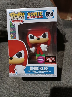Funko Pop Sonic the Hedgehog Knuckles Flocked Target Con 22  #854 IN HAND