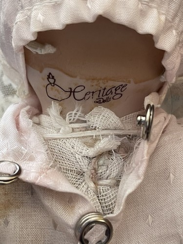 12&rdquo; Heritage Music Box Baby Doll On Stand. Music Box Plays Edelweiss