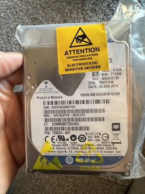 NEW Western Digital Blue 1TB 2.5'' WD10JPVX-60JC3T0 Laptop HDD Hard Drive