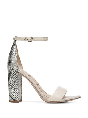 

SAM EDELMAN Женские кожаные босоножки Yaro на блочном каблуке цвета слоновой кости/змеи, 6 м, Цвет слоновой кости, E851119