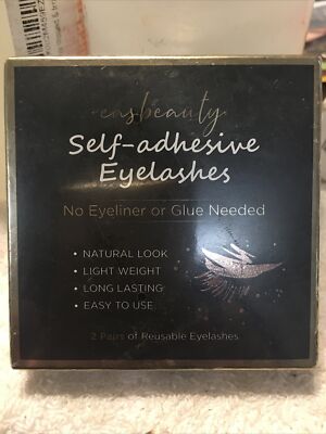 easbeauty Self-Adhesive Eyelashes No Eyeliner or Glue Needed 2 Pair Reusable