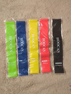 Hoocan Resistance Bands Elastic Exercise Bands Set Of 5 for Recovery 