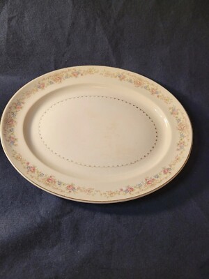 Vintage Paden City Pottery Marlene Lace Pattern 15'' Oval Serving Platter