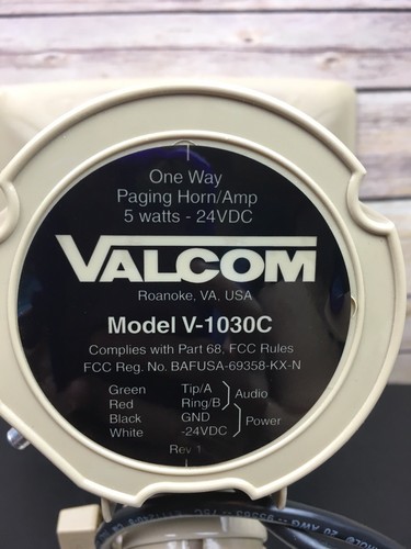 Valcom VC-V-1030C Paging Horn 5 Watts 1 Way - Beige