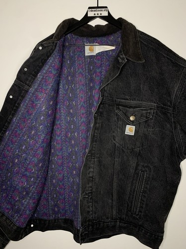 ジャケット・アウター 00s Carhartt Worn Faded Detroit Jacket Vintage Carhartt Detroit Jacket Patina Leather Accents Faded
