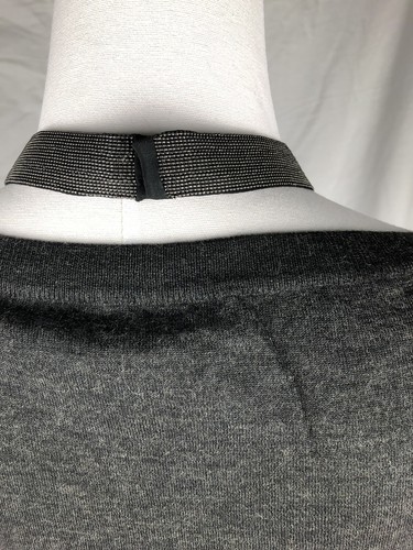 Pre-owned Brunello Cucinelli $2545  Womens Cashmere Sweater Black Monili Size 3xl 14 50