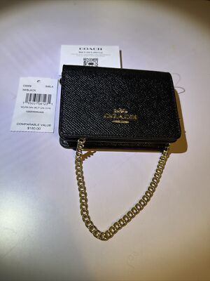Coach mini wallet online on a chain