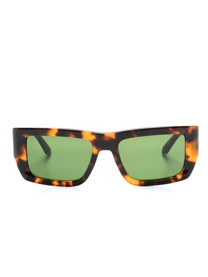 Pre-owned Off-white Oeri117s24pla0016055 Prescott Havana Green Sunglasses