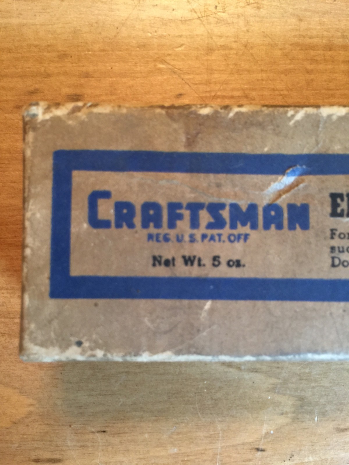 Vintage Craftsman Emery Cake Buffing Wheel Compound w/ Original 5 ounce Box