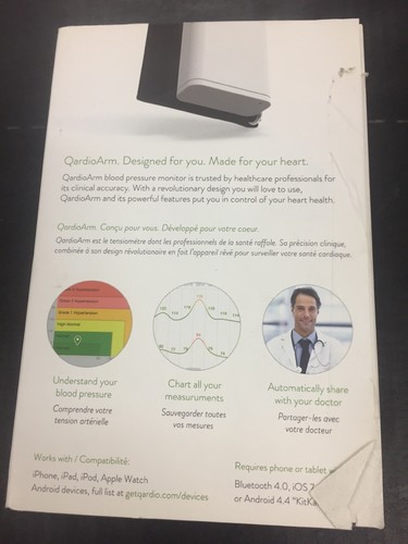 QardioArm Wireless Blood Pressure Monitor Arctic White Apple IOS and Android