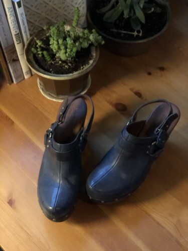 Kork Ease Clogs Size 9/40.5 Teal Blue Wooden Heels