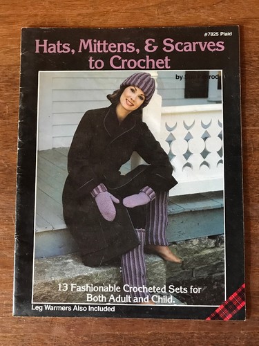 Lot Of 9 Misc Crochet Clothing Gloves Scarves Hats Pattern Magazines 1974-2014