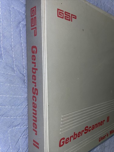 GSP GERBER SCIENTIFIC Gerber Scanner ll USER'S & Reference MANUAL 1988
