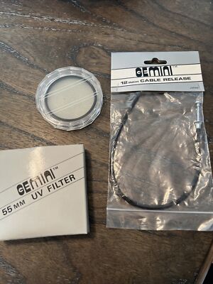 Gemin 55mm UV Filter  With Box And Cable Release