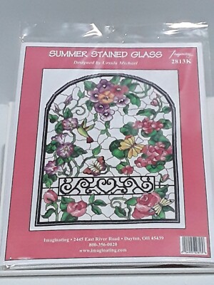 Imaginating Cross Stitch Kit  Summer Stained Glass 9.9 x 13.1 Ursula Michael NIP
