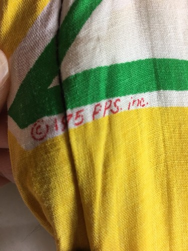 Retro Sleeping Bag Bright Yellow Apples I Like You 70’s Slumber Party