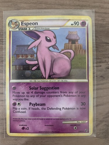 2010 Pokémon Heartgold Soulsilver Undaunted Espeon Holo Foil 2010 Pokémon Heartgold Soulsilver Undaunted Espeon Holo Foil