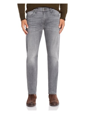 

7 FOR ALL MANKIND Мужские серые зауженные джинсы из денима 29 Талия, Серый, ATA511141