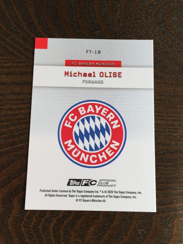 2025-26 Topps Bayern Munchen Michael Olise France Gold 17/50 ≈ 1
