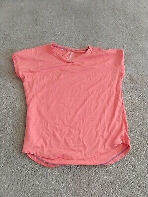 Athletic Works Girls Wicking Athletic Short Sleeve T-shirt Pink Size Medium 7-8