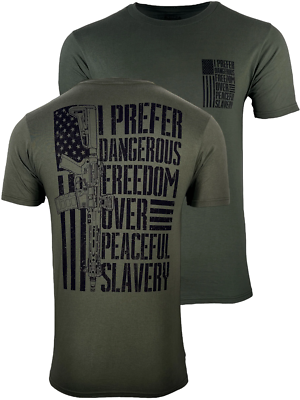 Howitzer Style Men's T-Shirt Freedom Over Military Grunt MFG