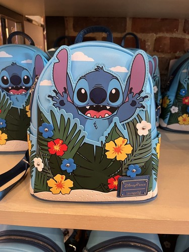 Disney Parks Loungefly Stitch Summer Pop Up Mini Backpack