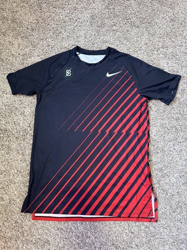 陸上用シャツ NIKE bowerman track club Nike Pro Elite Bowerman Track Club Warm-Up Shirt Red/ Blue