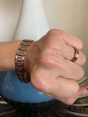 Celtic Pure Copper Magnetic Bracelet Men Renew Balance Energy Power Calm Joy Qi