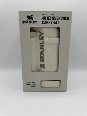 NEW Stanley 40 OZ Quencher Carry All CREAM In Hand Tumbler Carrier