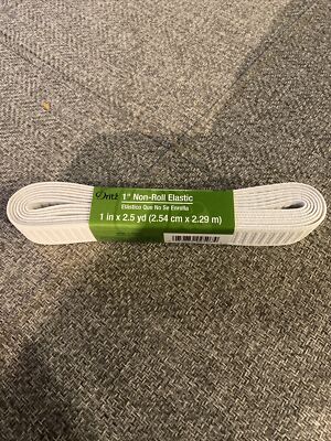 Dritz 9507W Non-Roll Elastic, 1-Inch x 2-1/2-Yard, White