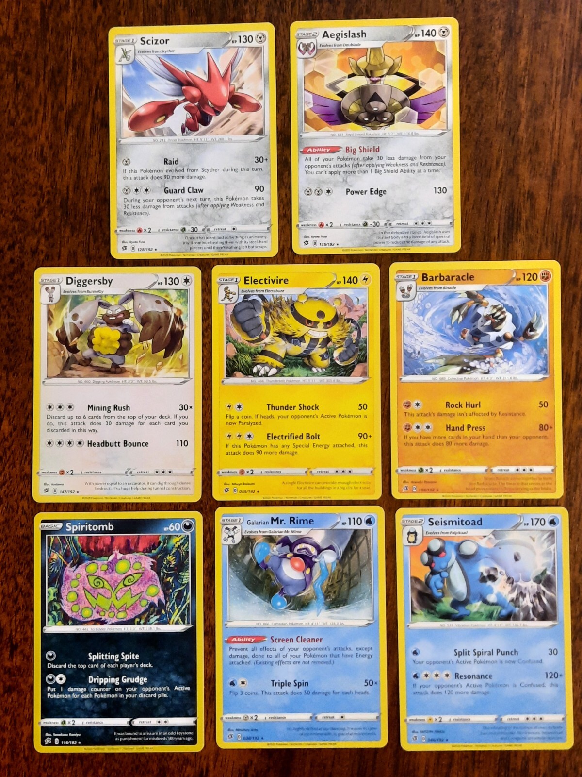 Rebel Clash Mix lot of 8 (Rare) Pokémon Cards. | eBay