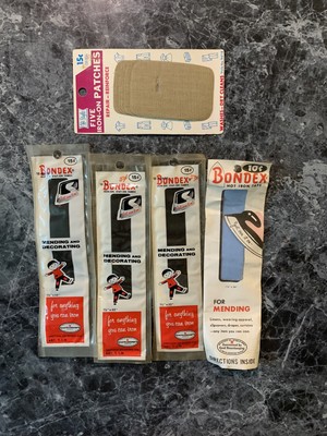 Lot Of 5 - Vintage Bondex Iron-On Tape & Hi-Style Iron-On Patches