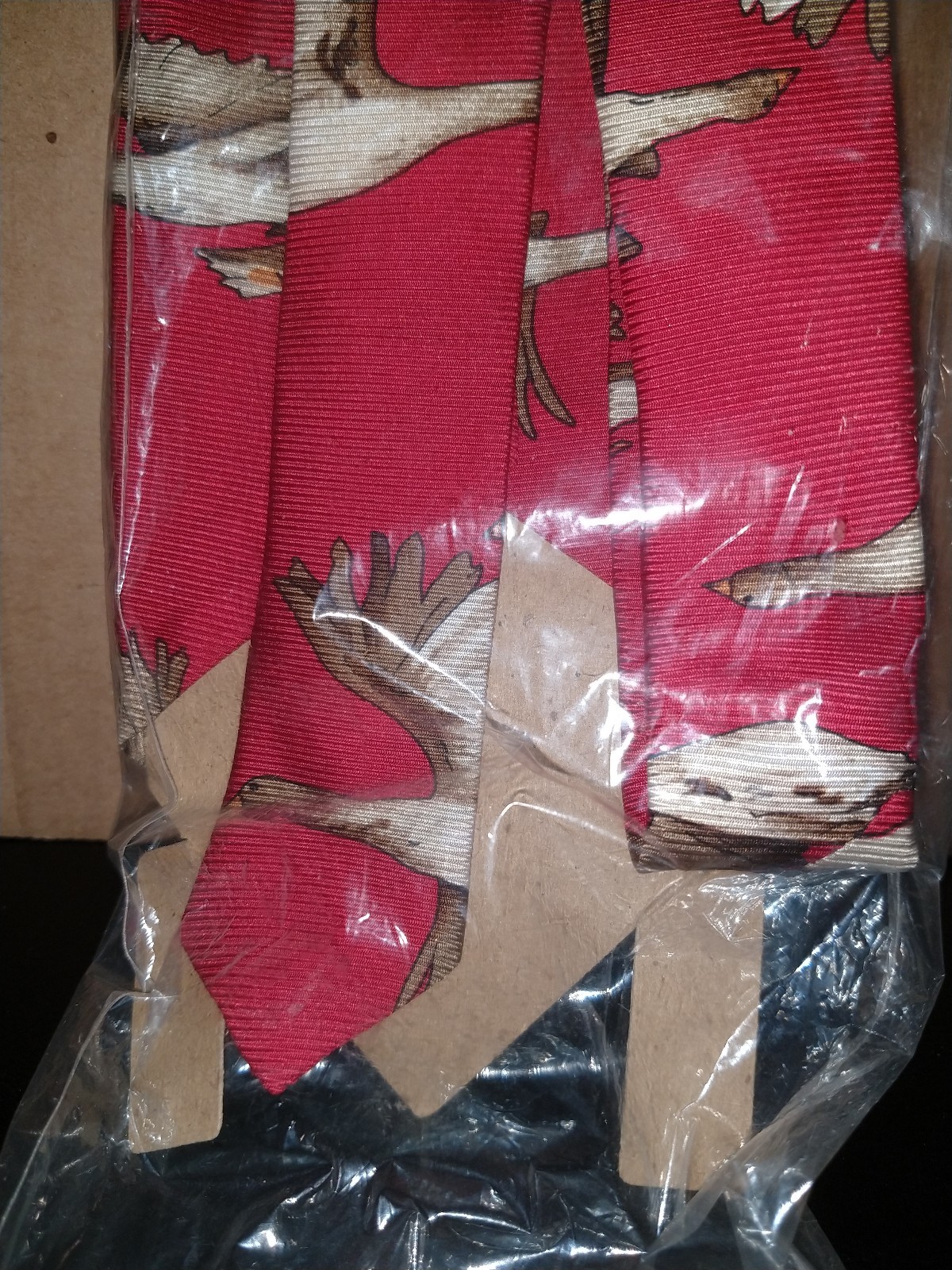 Vintage Field & Stream Tie Men's New In Package Red Geese