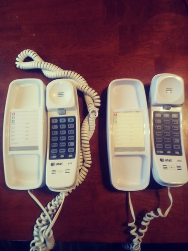 Vintage AT&T Trimline 210 Phone Trimline Push Button Telephone Lot of 2