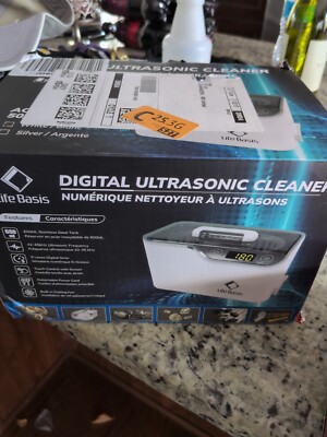Ultrasonic Cleaner, Life Basis Professional Ultrasonic Jewelry Cleaner Silver