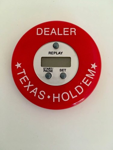 Texas Holdem Dealer Button With Digital Timer - Poker -Brand New - Free Shipping