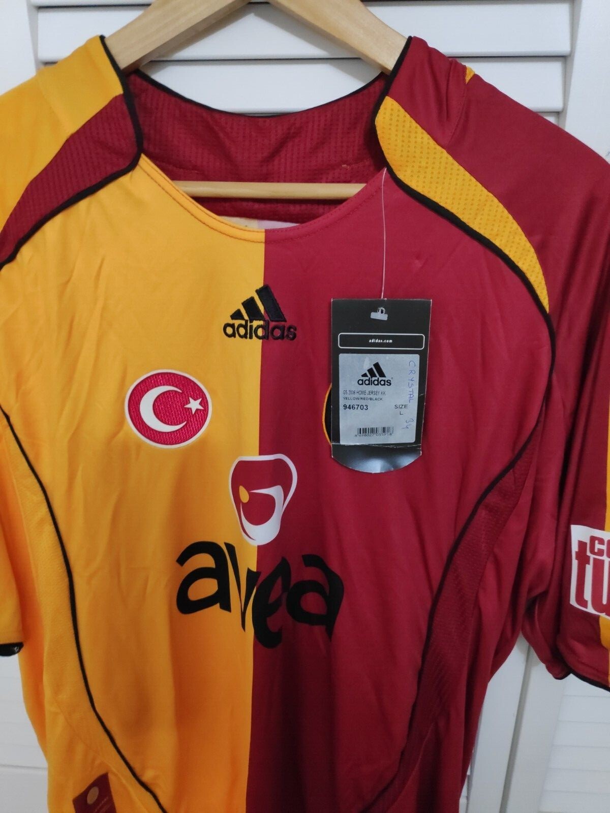 Galatasaray jersey 2006/2007 Adidas Home T-shirt Size L # 34