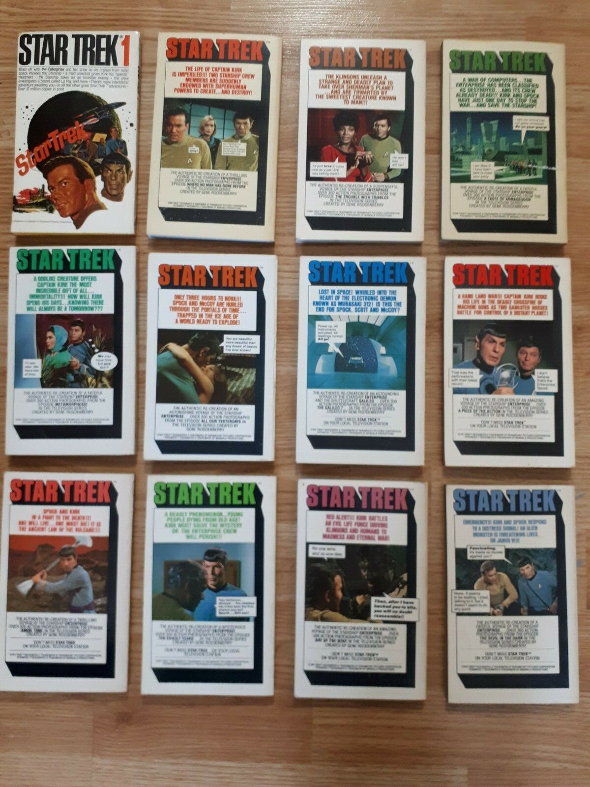 STAR TREK FOTONOVEL VOLUMES 2 TO 12 AND STAR TREK 1 PAPERBACK VINTAGE 1967-1978