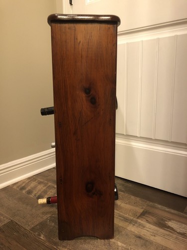 Home 15 Bottle Wine Rack w 8 Wine Glass Rack; Brown.19in L; 8.5in W; 28in H